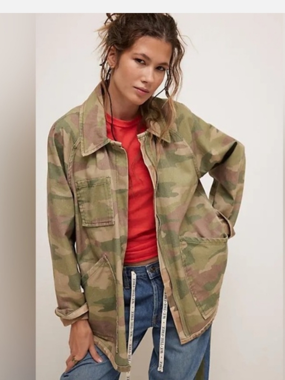 Free People We The Free Reversible Camo Jacket. NWT. Camo